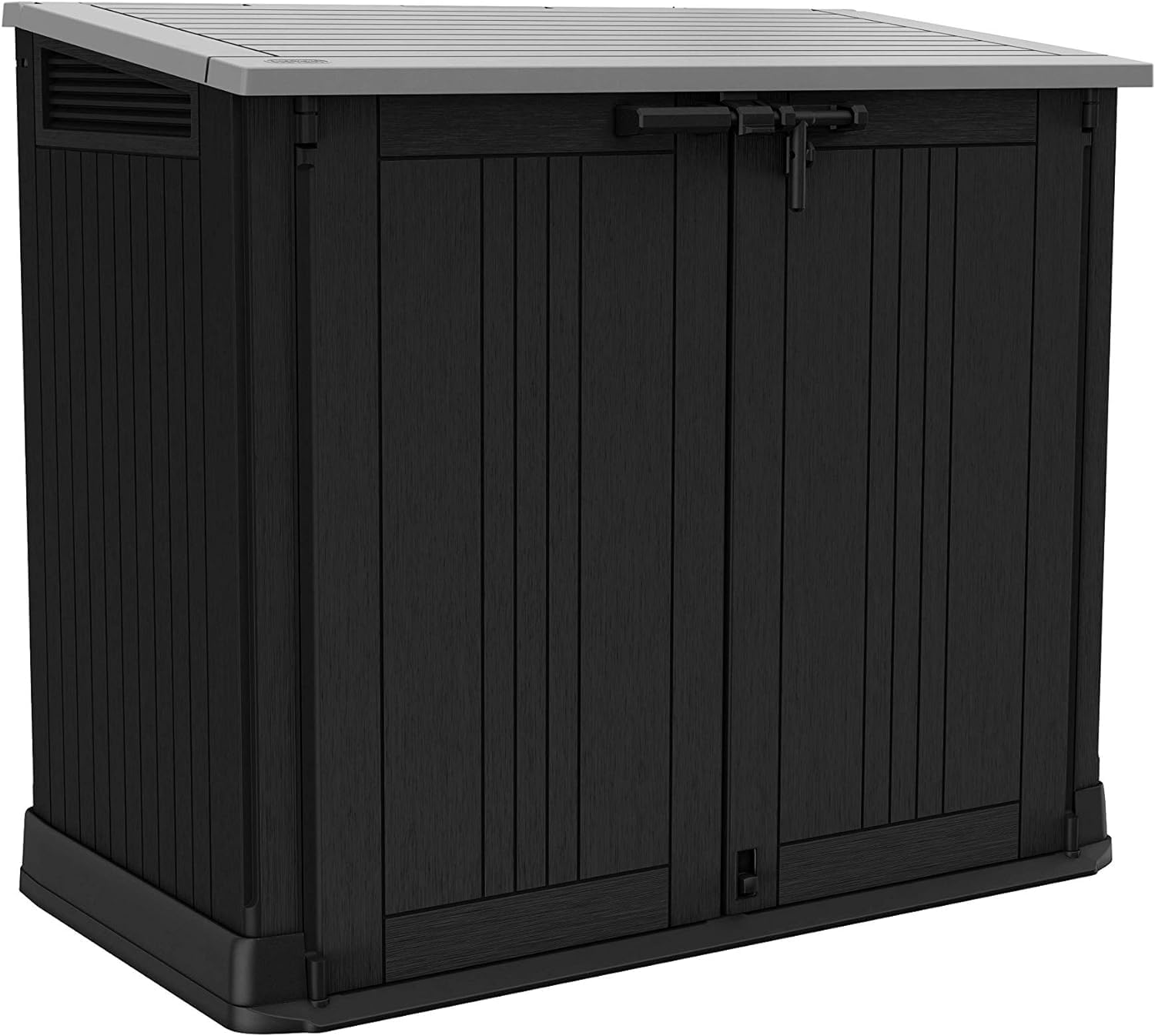 Keter Store It Out Nova Outdoor Garden Furniture Storage Shed Light Grey with Dark Grey Lid | Fade Free | All Weather Resistant | Safe and Secure | Zero Maintenance | 5 year Warranty