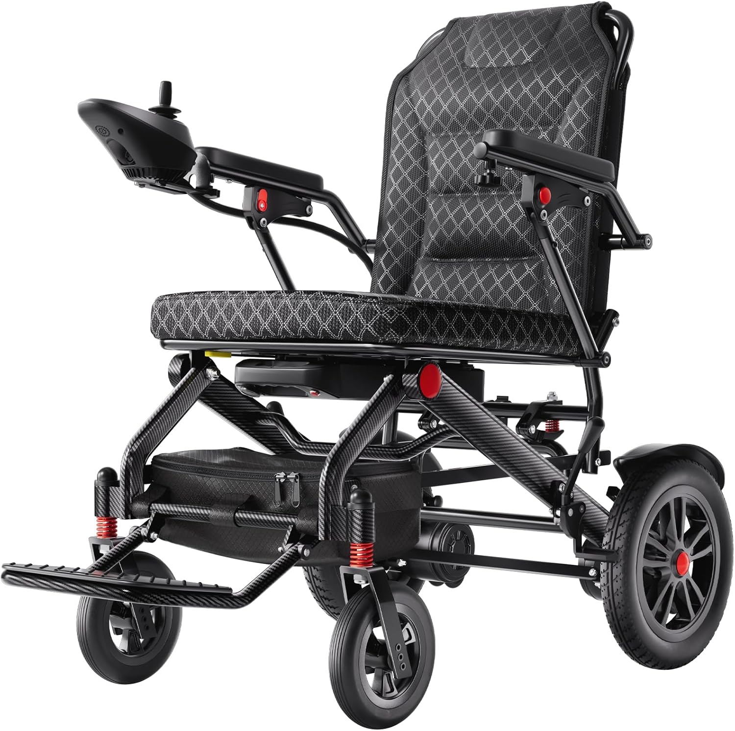 HomyKing 19KG Lightweight Foldable Electric Wheelchair for Adults, 20Ah Lithium Battery Removable, 15.5 Miles Range, Folding Compact Powerchair for Seniors, 500W Power, Travel Transit