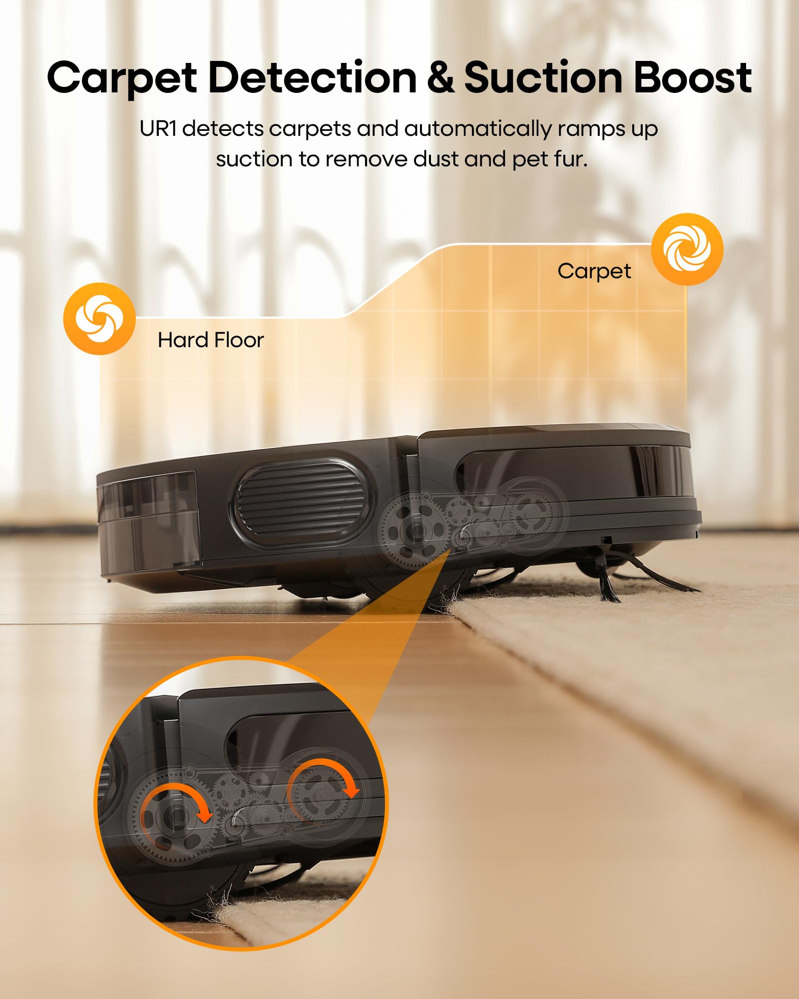 Robot Vacuum Cleaner and Mop 5000Pa Suction Smart Navigation Alexa App Control 180 Min Runtime Black
