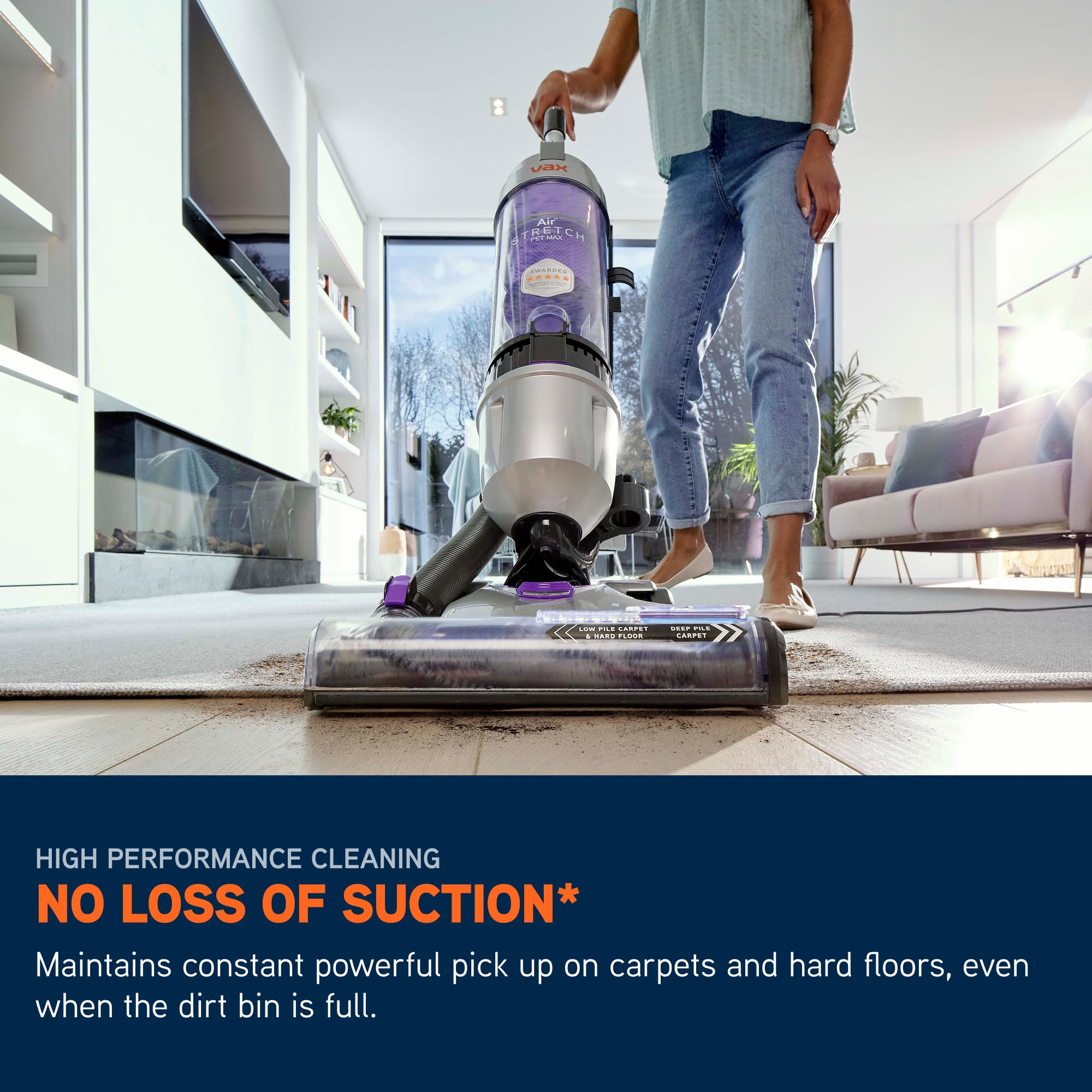 Corded Upright Vacuum Cleaner with Pet Tool, Multi-Cyclonic Suction, 17m Reach, 1.5L Capacity