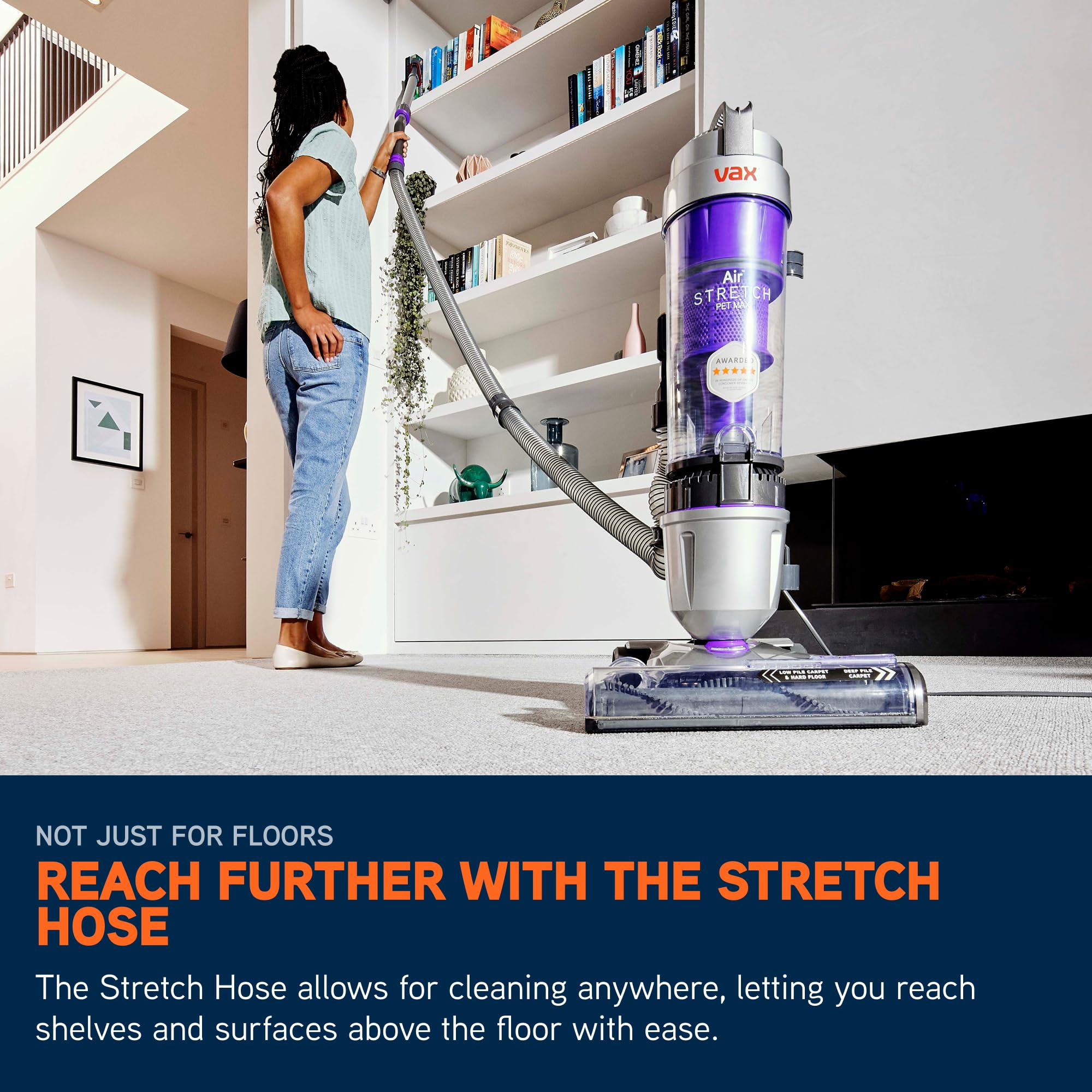 Corded Upright Vacuum Cleaner with Pet Tool, Multi-Cyclonic Suction, 17m Reach, 1.5L Capacity