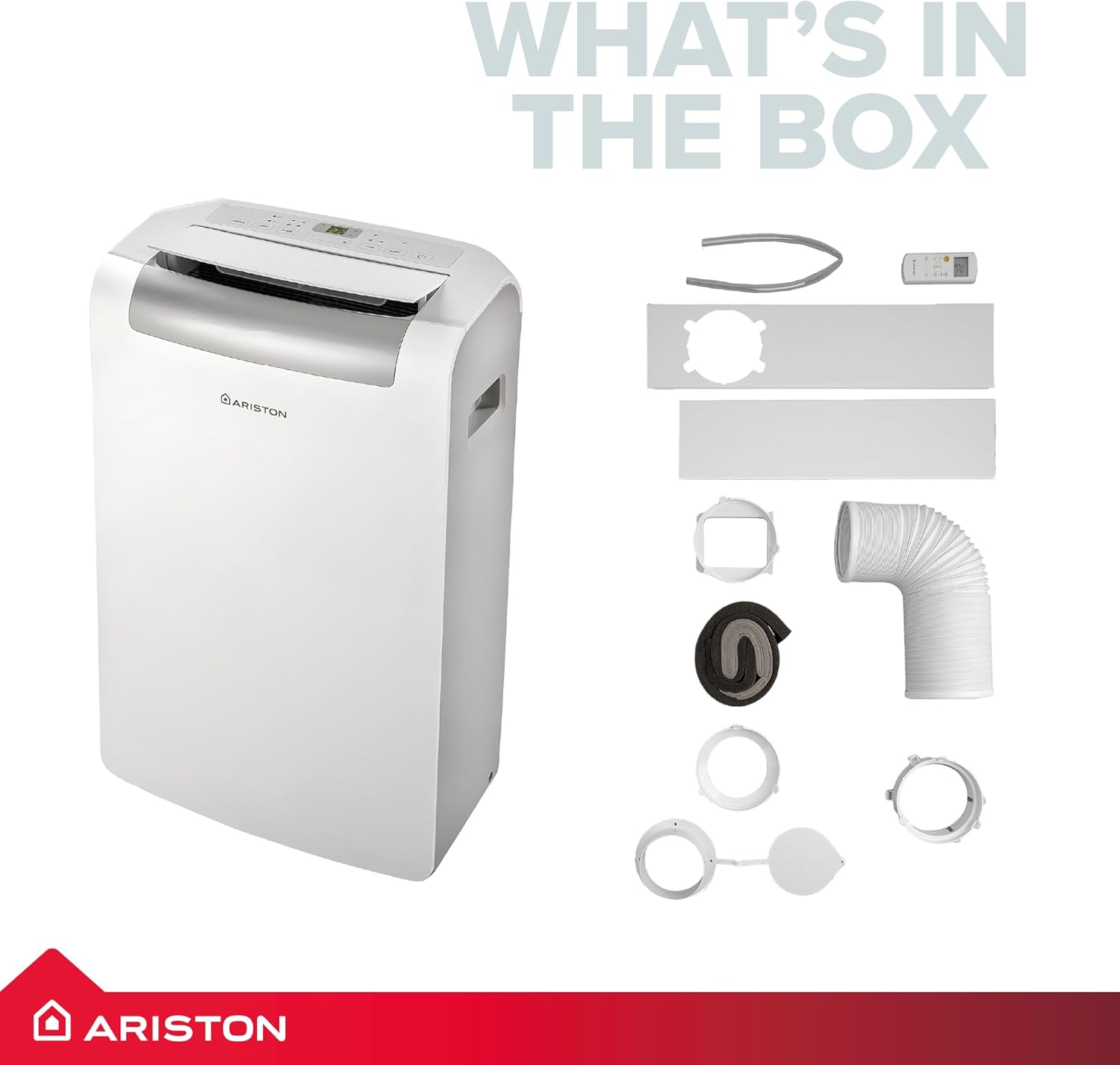 Ariston MOBIS PLUS 10 UK portable air conditioner, 10000 BTU, A+ energy class, white - Manufactured to be installed in UK (3381530)
