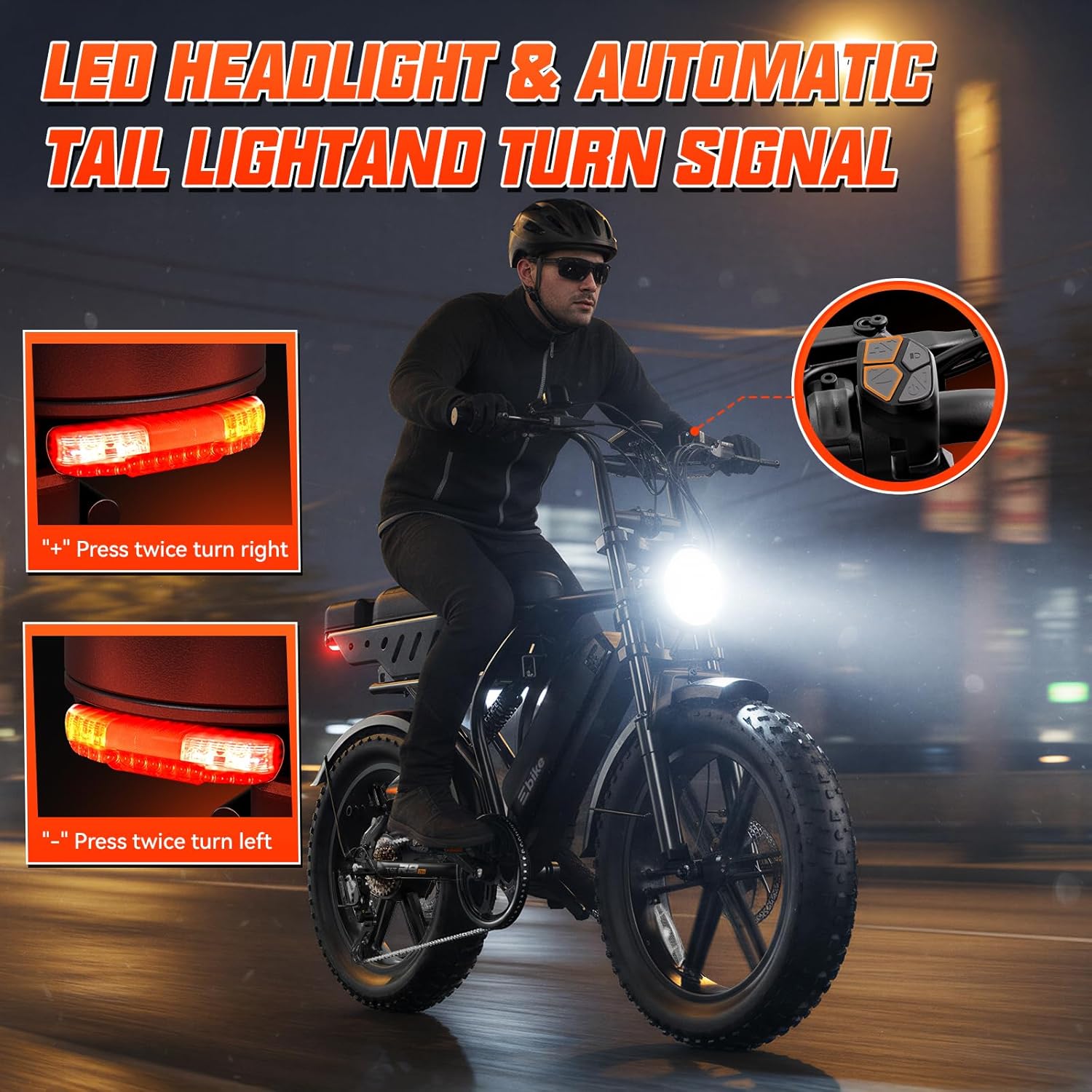 Electric Bike for Adults, 1500W Peak Ebike, 48V 15AH Waterproof Removable Battery, 7 Speed, 30 MPH Max, 20" Electric Off-Road Bike,UL 2849 Certification
