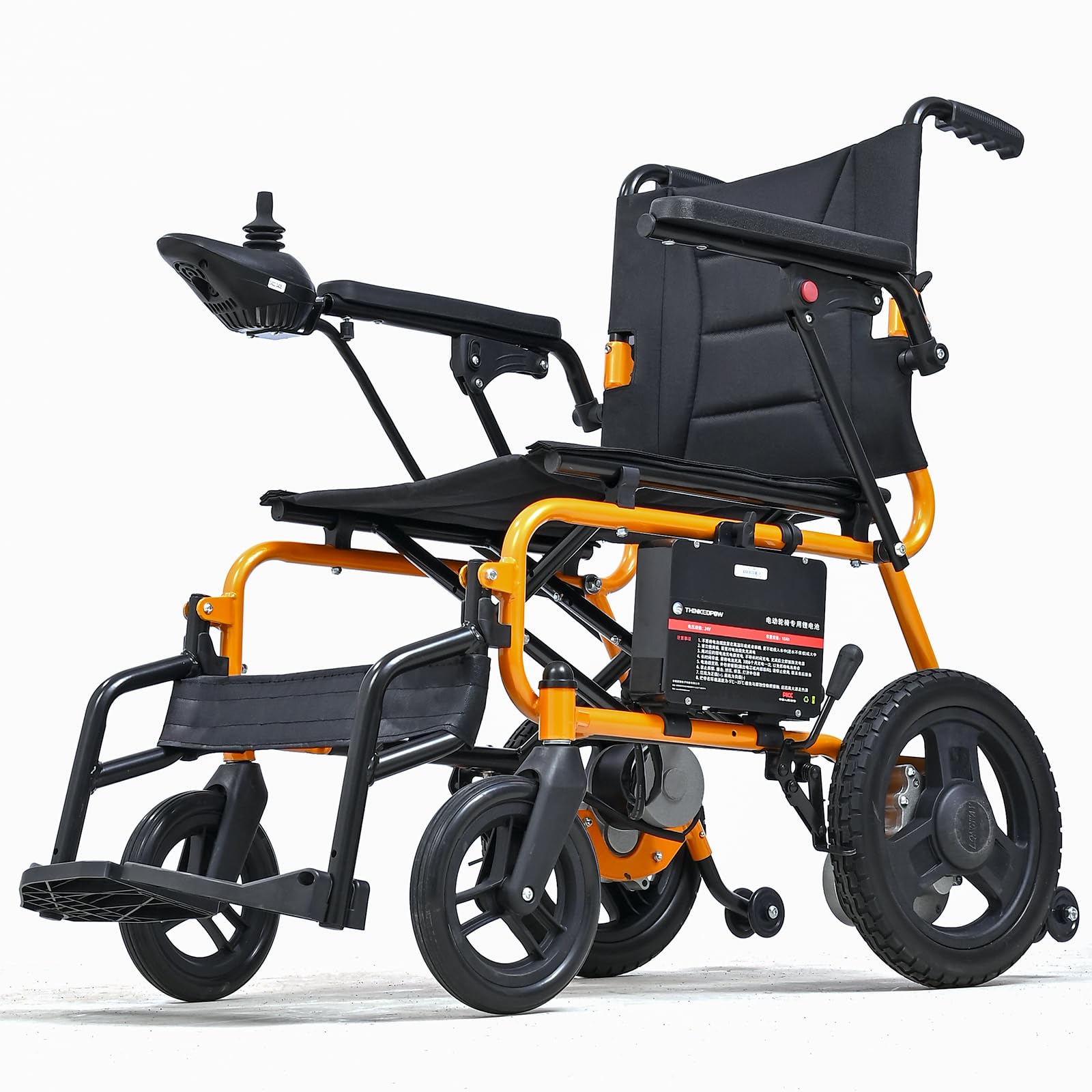 Lightweight Electric Wheelchair Only 33lb Foldable Power Chair for Adults, All-Terrain Motorized Wheelchair with One-Click Mute, SOS Alert Button, Removable Battery, 220lb Capacity