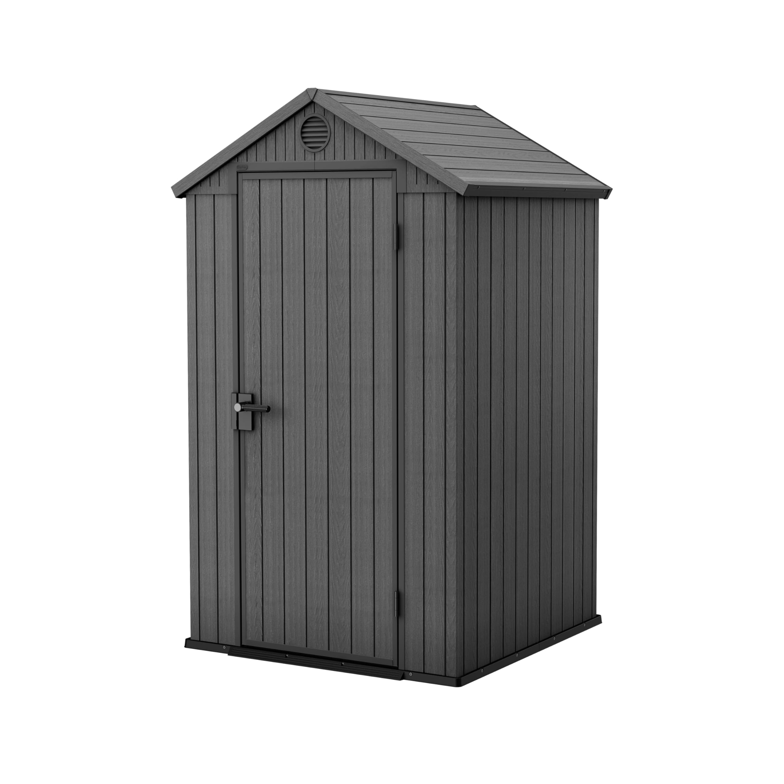Keter Darwin Outdoor Apex Double Door Garden Storage Shed 6 x 8ft Grey Evotech+ Wood Look and Feel | Fade Free | All Weather Resistant | Safe and Secure | Zero Maintenance | 15 year Warranty