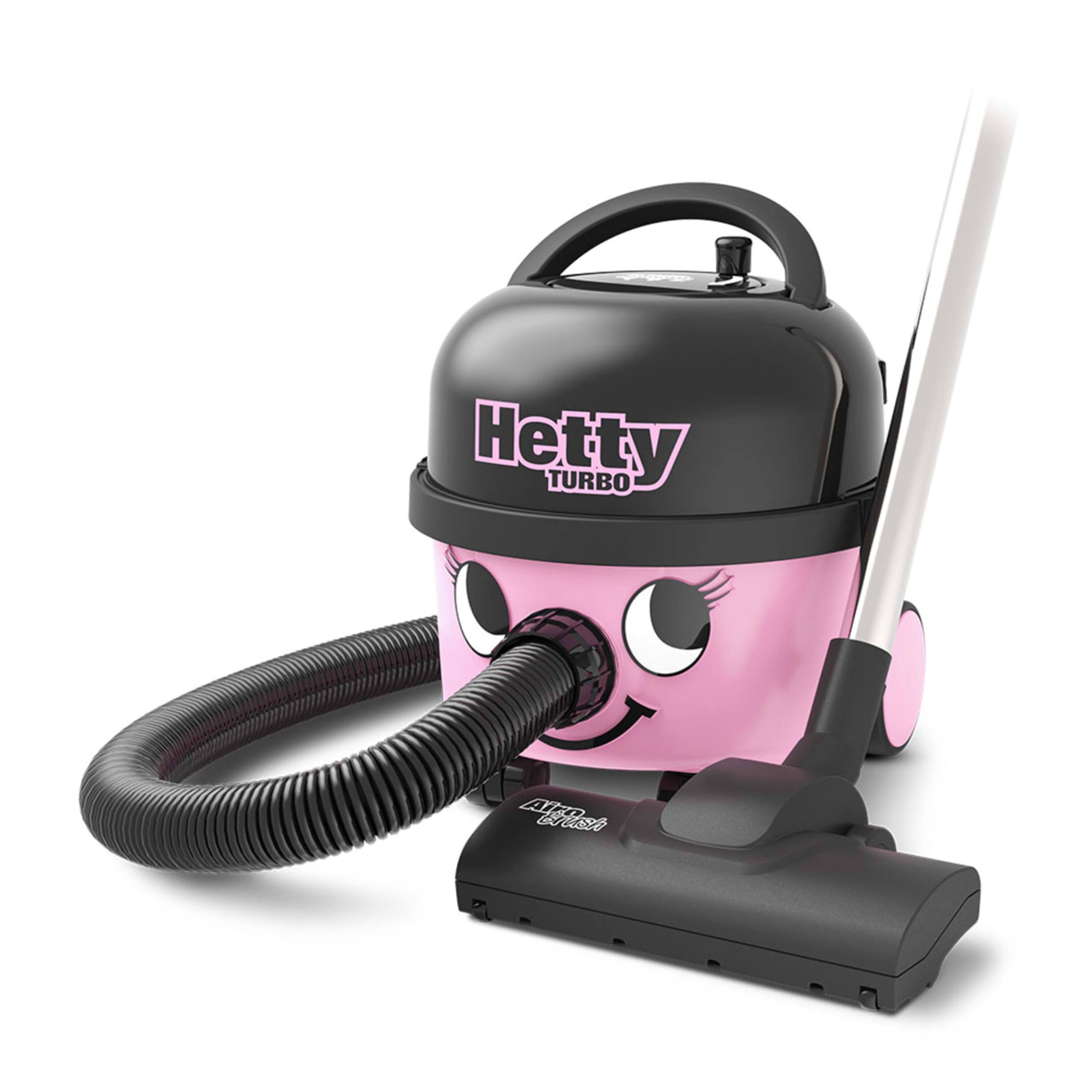 Numatic HVT160 Henry Turbo Vacuum Cleaner with AiroBrush Turbo Head, Microfresh Filtration System, 620W, 6L, Red/Black