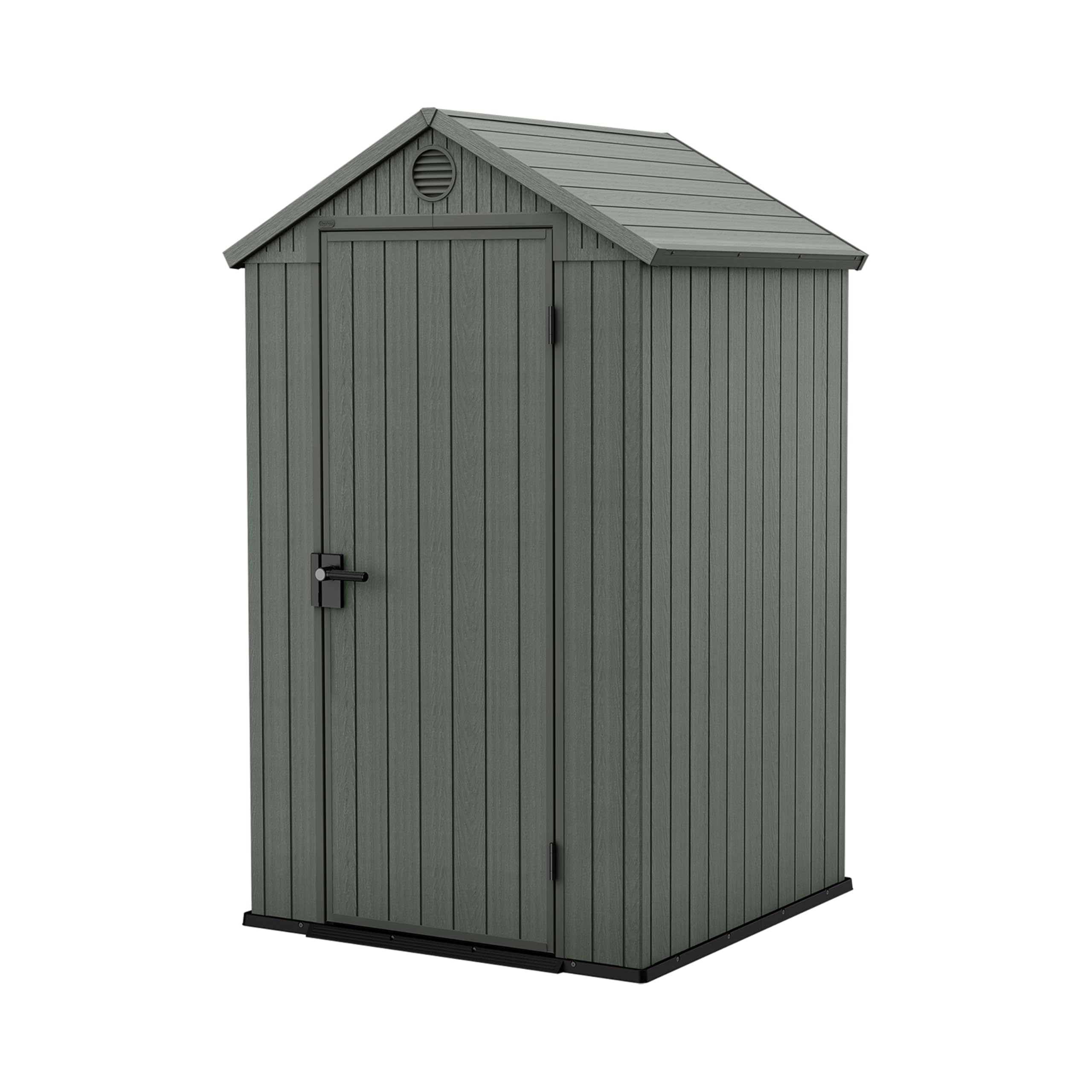 Keter Darwin 6x8ft Outdoor Resin Garden Shed – Brown Evotech+ Wood-Look | Waterproof Resin Storage for Tools & Bikes | Double Doors | Lockable | 15 Yr Warranty | Zero Maintenance