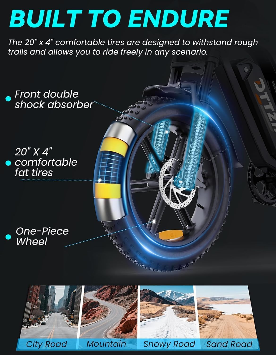 F6/F6S/F6PRO Electric Bike for Adults with NFC & Password Unlock, 5000/2000/1500W, 50/40/33MPH, 60V 30Ah, 48V 15/25Ah E-Bike, 100-60 Miles Electric Motorcycle, 20" Fat Tire Electric Dirt Bike