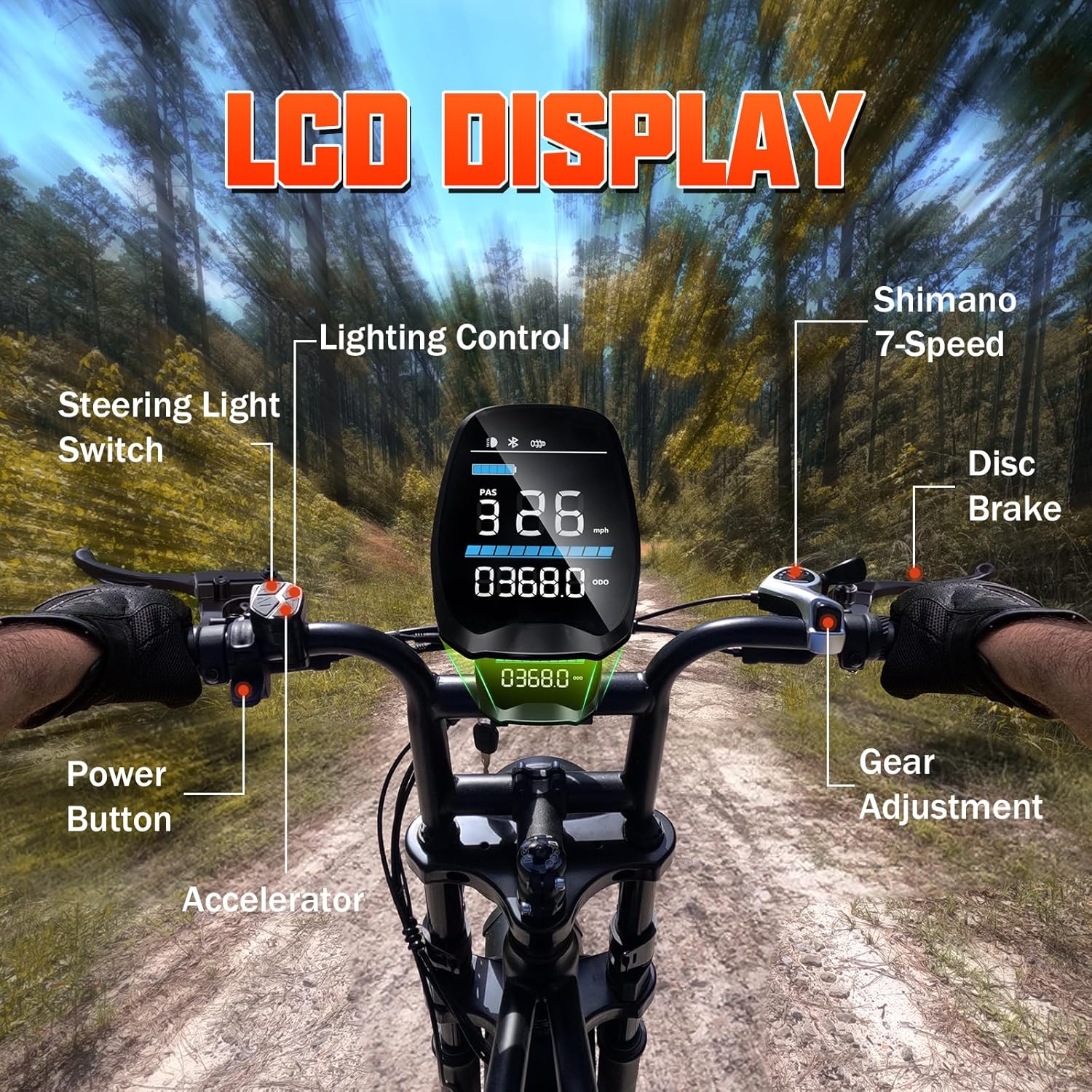 Electric Bike for Adults, 1500W Peak Ebike, 48V 15AH Waterproof Removable Battery, 7 Speed, 30 MPH Max, 20" Electric Off-Road Bike,UL 2849 Certification