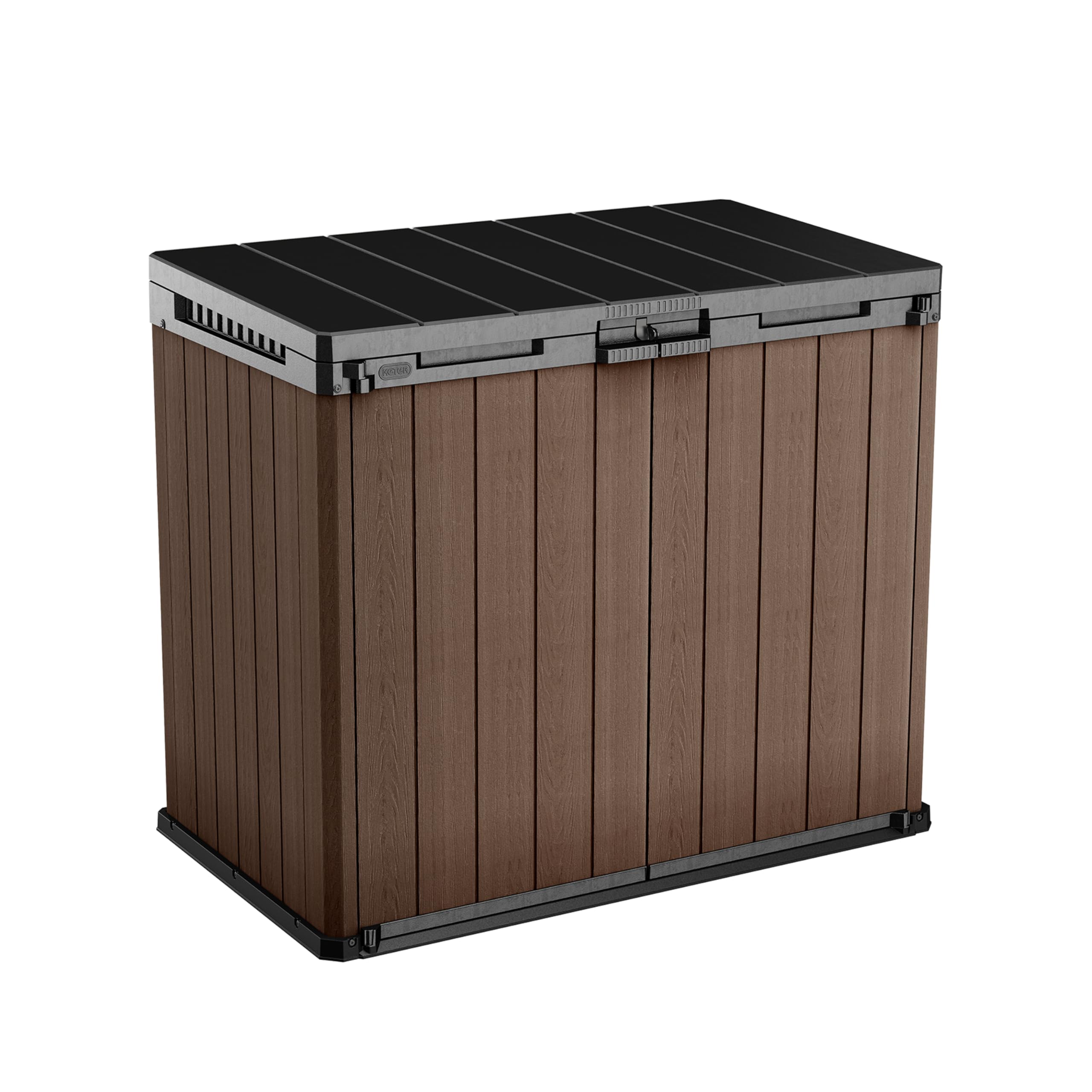 Keter Store It Out Nova Outdoor Garden Furniture Storage Shed Light Grey with Dark Grey Lid | Fade Free | All Weather Resistant | Safe and Secure | Zero Maintenance | 5 year Warranty