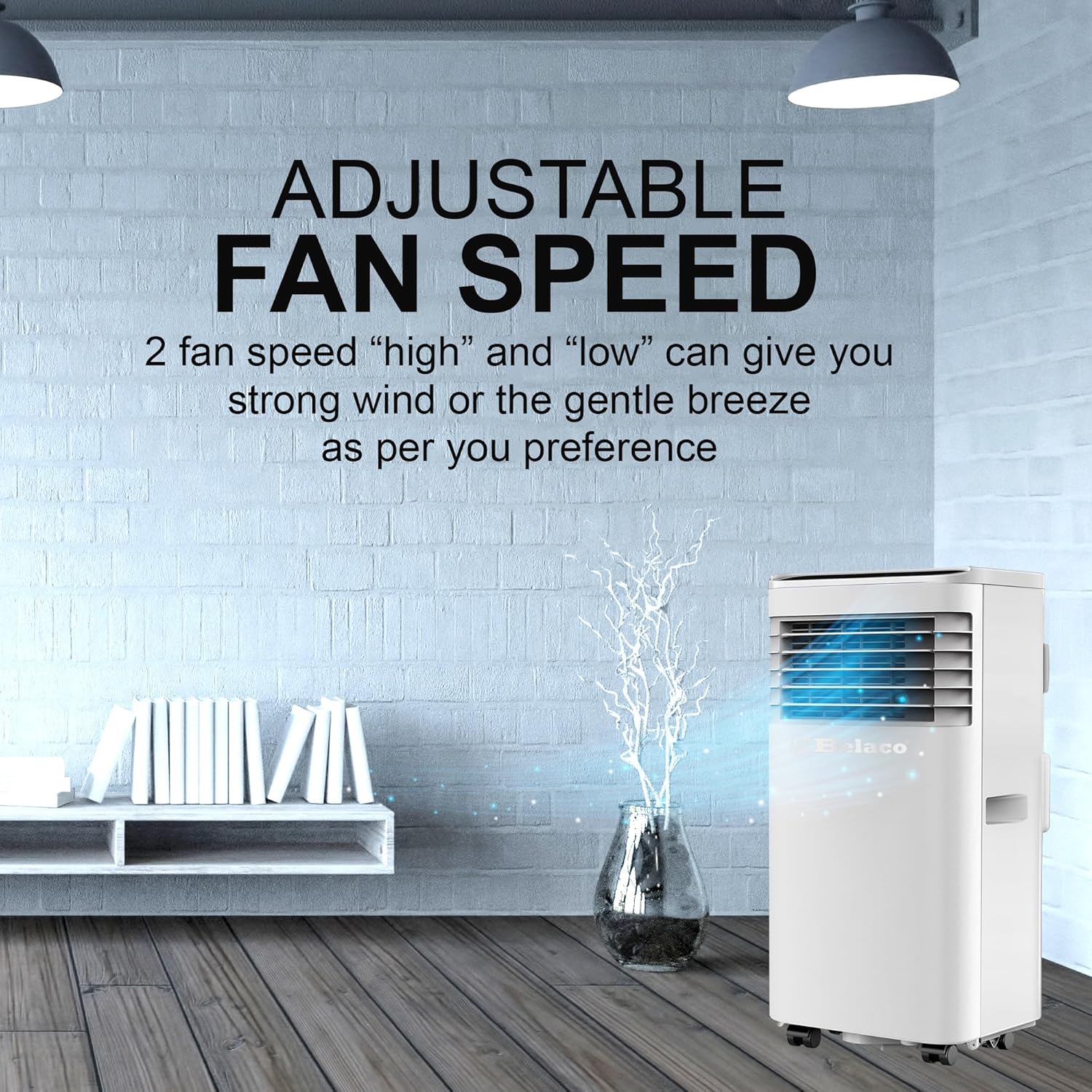 9,000 BTU Portable Air Conditioner – 4-in-1 Cooling, Fan, Dehumidifier, Night Mode with Remote and Window Kit